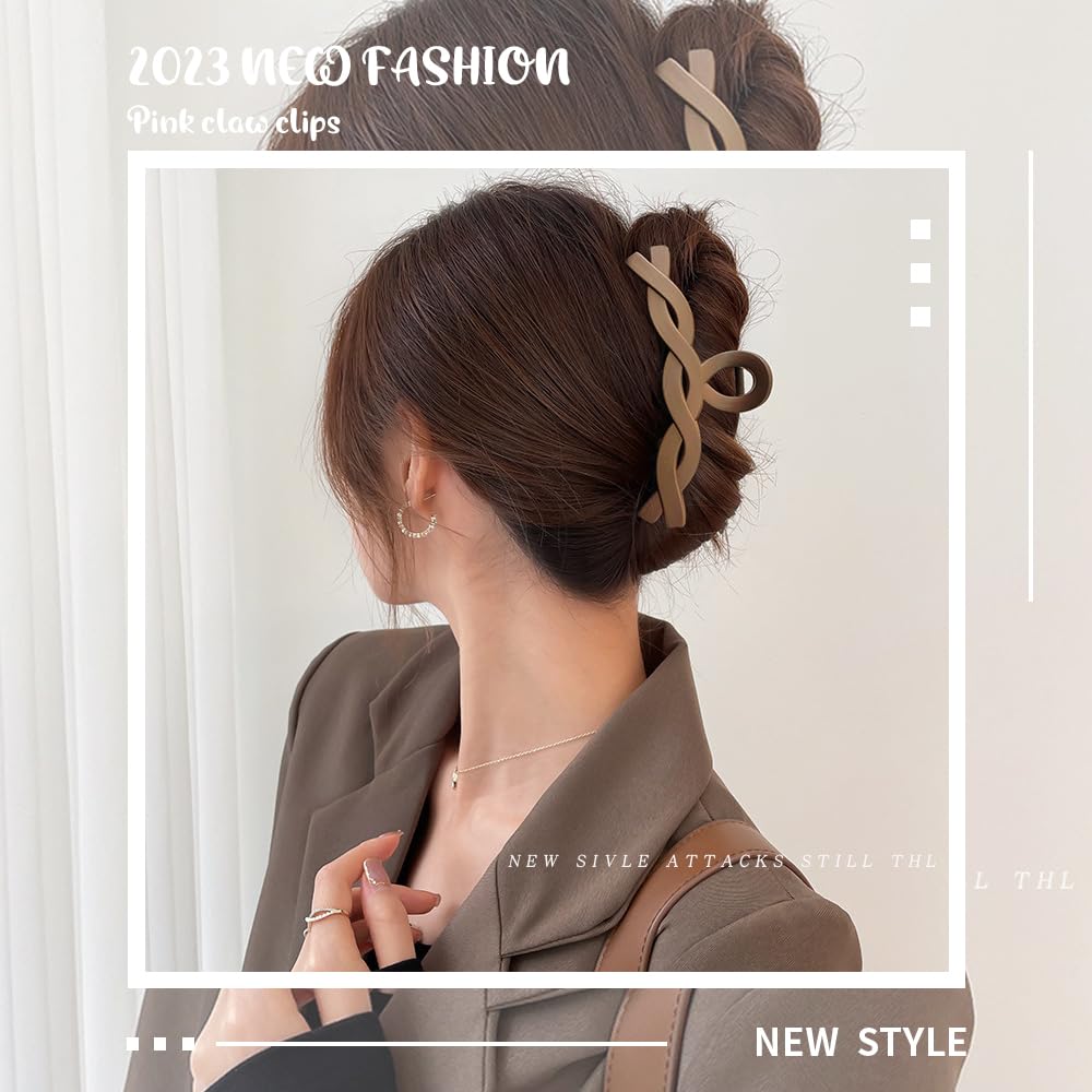 12 Pcs Claw Clips, Multi-Shapes Hair Clips for Women, Non-Slip Large Jaw Claw Clips for Thick Thin Curly Hair Accessories (Blue)