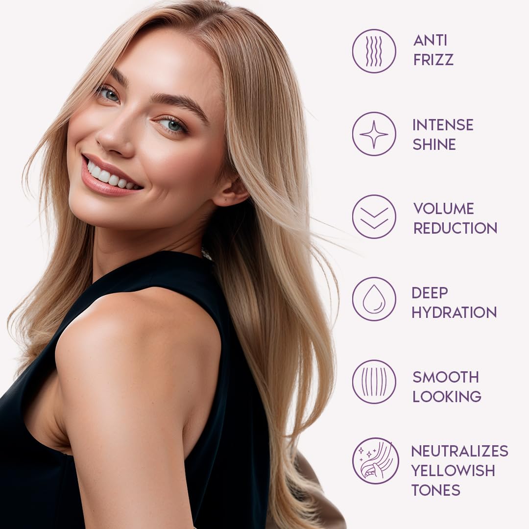 I Belli Capelli Ravenna Hair Straightening Kit - Blonde Hair B-tox, Aloe Vera Shampoo & Conditioner, Repair Oil - Anti-Frizz, Intense Hydration, Shine