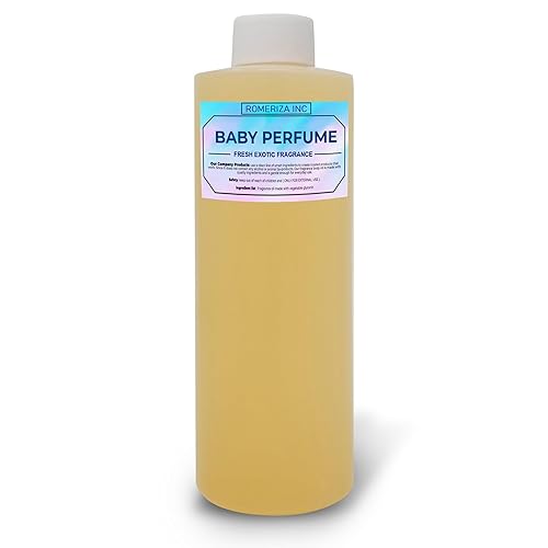 ROMERIZA INC. 4 Fl Oz Baby Perfume Fragrance Body Oil - Luxury Unisex Baby Oil Perfume with Long Lasting Baby Powder Scent, Uncut Perfume Oil, Scented