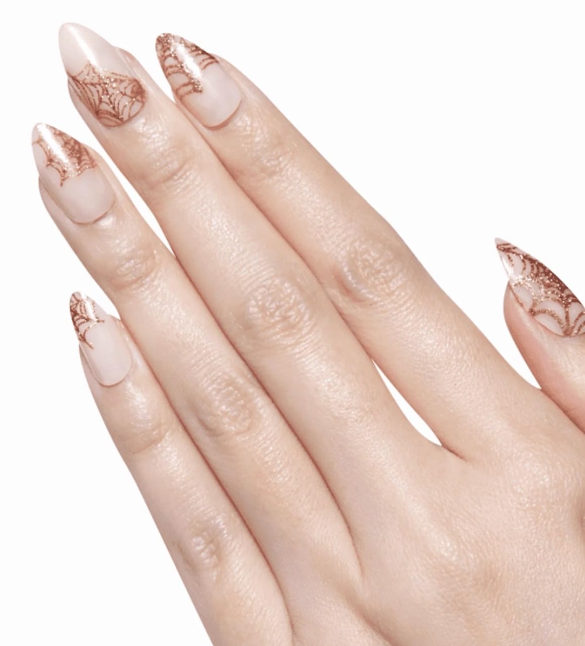 Olive & June Instant Mani Medium Almond Press-on Nails, Glitter Spiderwebs, 42 Pieces Beauty & Personal Care Olive & June