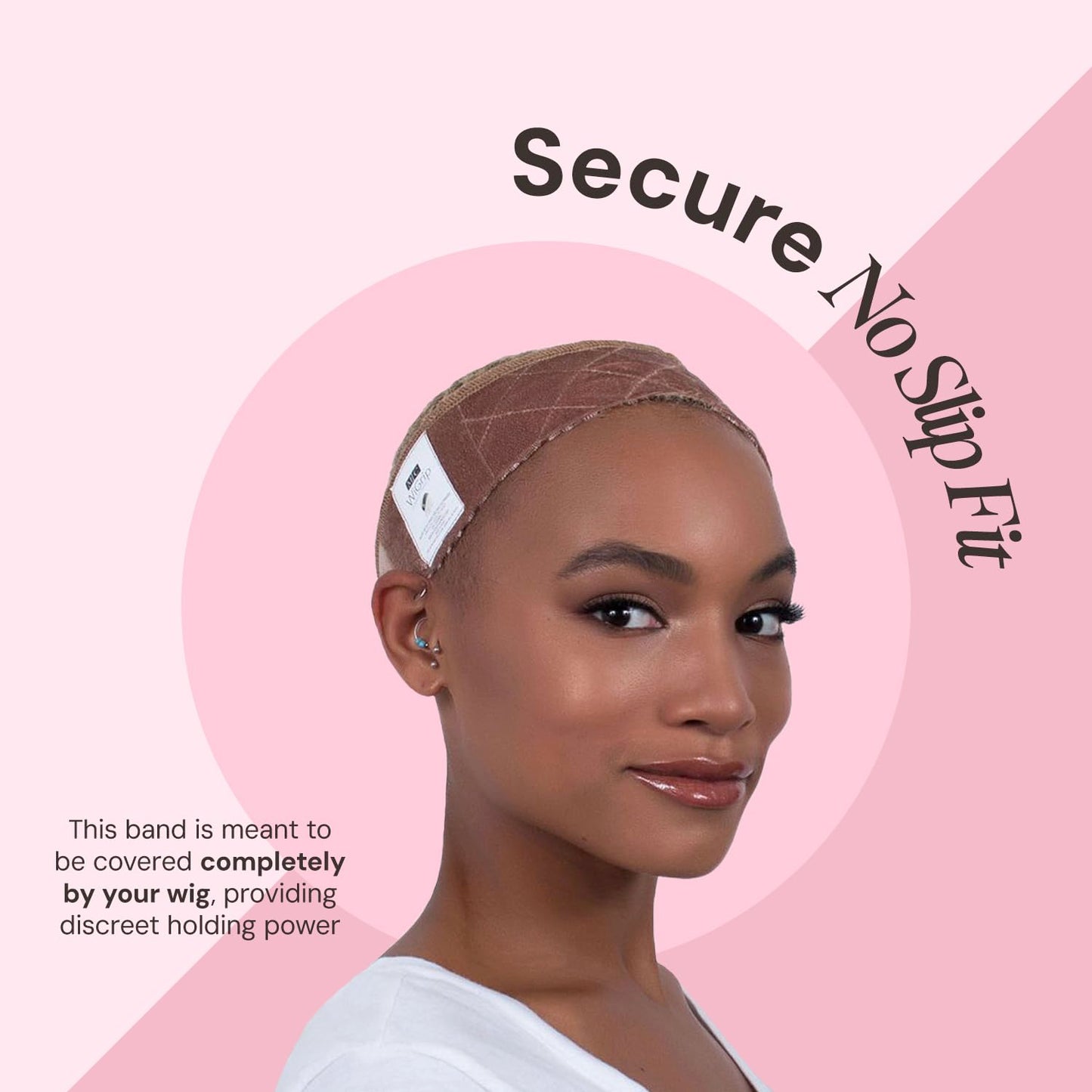 MILANO COLLECTION WiGrip, The Original Comfort Wig Grip Band, Adjustable Band for Glueless Support, Non-Slip Wig Grip Headbands, Tension-Free, One