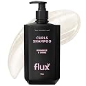 FLUX UP Curly Hair Shampoo - Hydrating Shampoo for Curly & Wavy Hair for Women & Men - Sulfate-Free Frizz Control & Moisture for Defined, Stronger