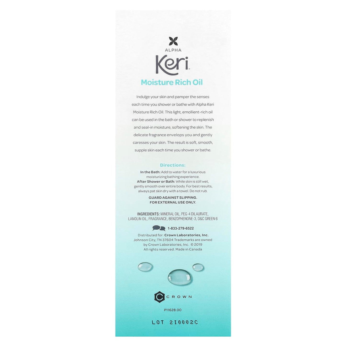 Keri Moisture Rich Shower Bath Oil, Clear, 8 Ounce Beauty and Personal Care Keri
