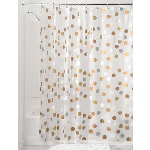 iDesign Gilly Dot PEVA Shower Curtain - Metallic