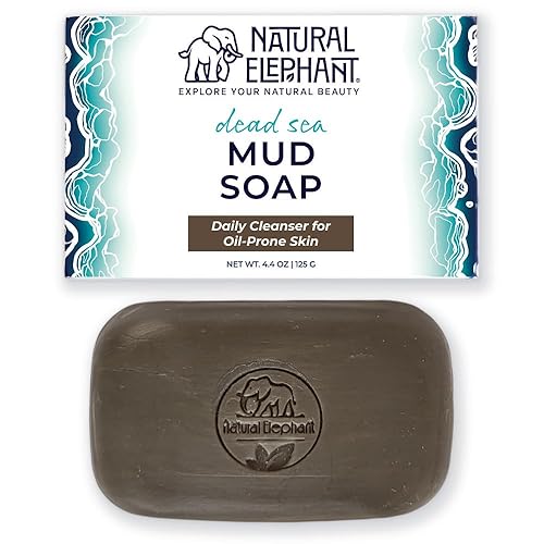 Natural Elephant Dead Sea Mud Soap Bar | Mineral-Rich Face & Body Cleanser with Natural Dead Sea Minerals | 4.4 oz (125 g)