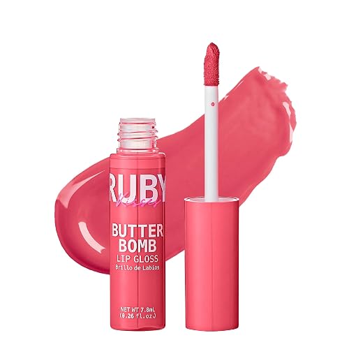 Ruby Kisses Butter Bomb Lip Gloss, High-Shine Non-Sticky Hydrating Plumping