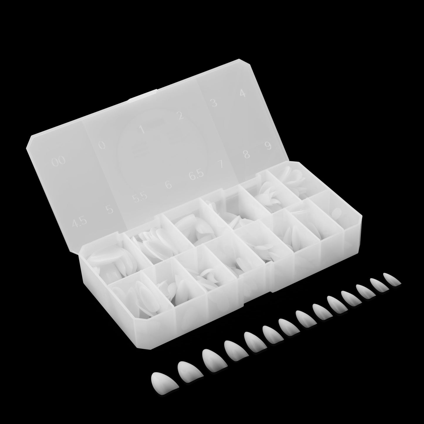 Apres Ombre Gel-X® Box of Nail Tips, 14 Sizes 00-9, Premium Quality (Natural Almond Medium, 210 Count) Beauty & Personal Care APRÉS