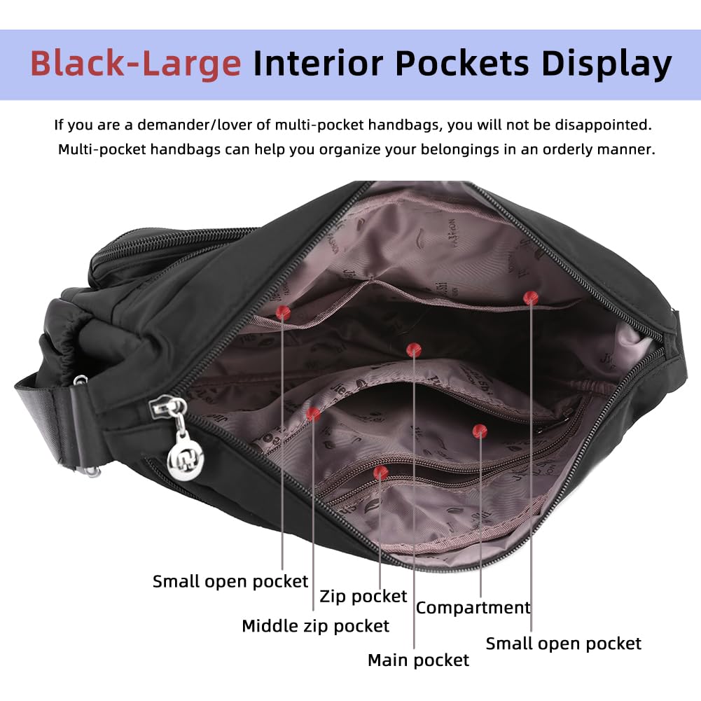 MINTEGRA Women Shoulder Handbag Roomy Multiple Pockets Bag Ladies Crossbody Purse Fashion