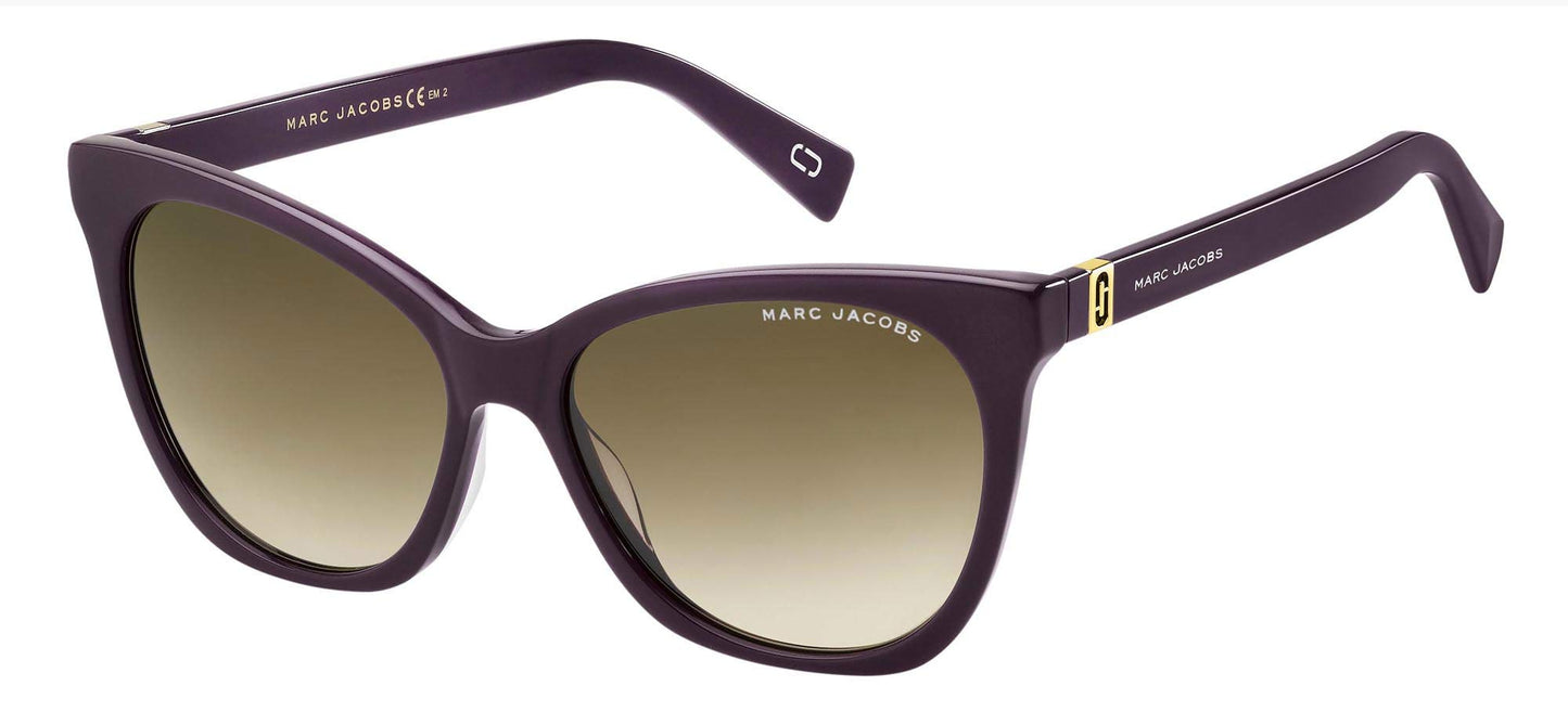 Marc Jacobs Women's Marc 336/S Cat Eye Sunglasses, Plum/Brown Gradient, 56mm, 16mm