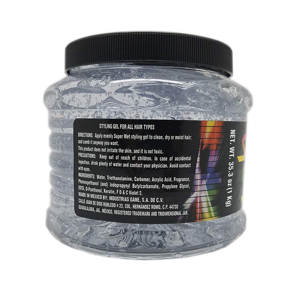 Midway Importing Clear Jumbo Super Wet Hair Styling Gel, 2.2 Pound