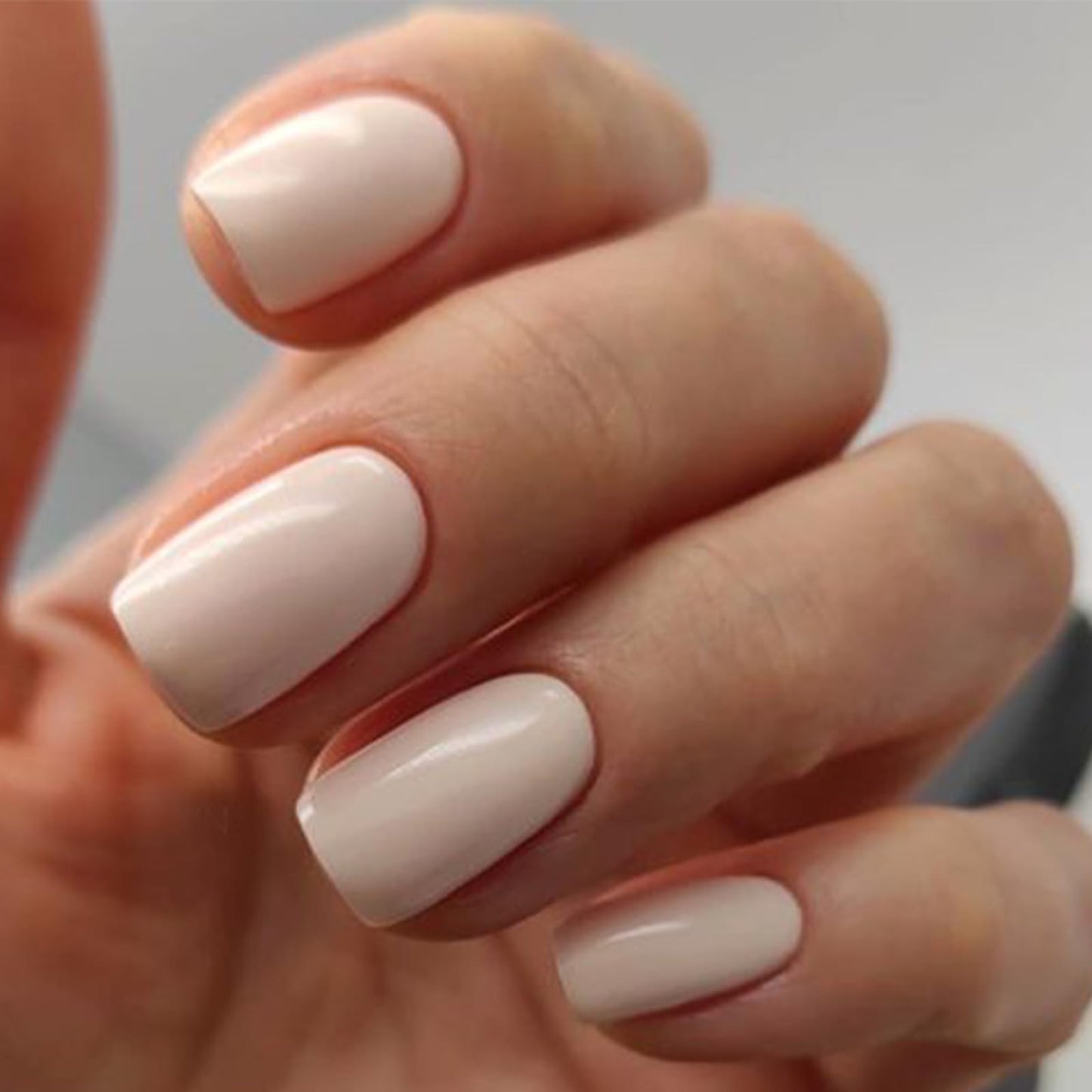 Modelones Press on Nails Short Square, White Pink Fake Nails Summer Nails Press Ons Reusable Nail Kit with Nail Glue Adhesive Tabs Mini Nail File Beauty and Personal Care modelones