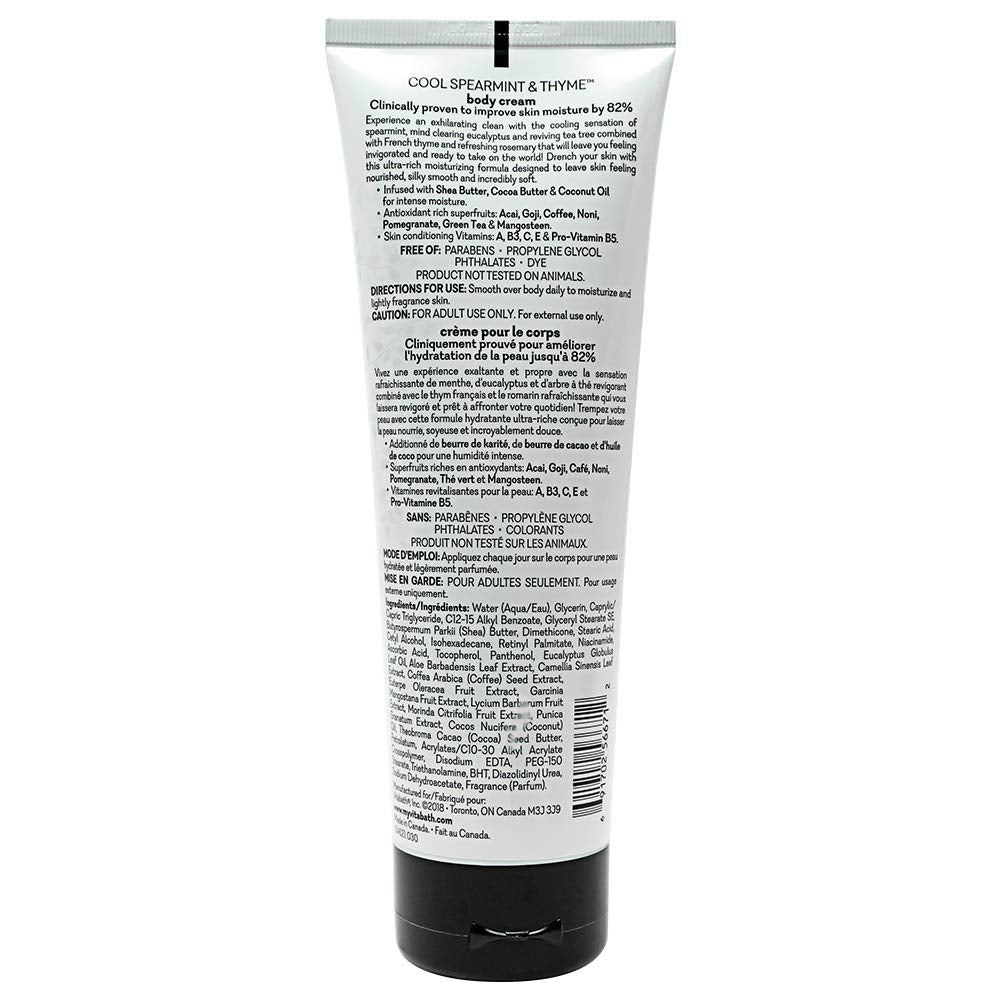 Vitabath Body Cream, Cool Spearmint & Thyme, 8 Fluid Ounce