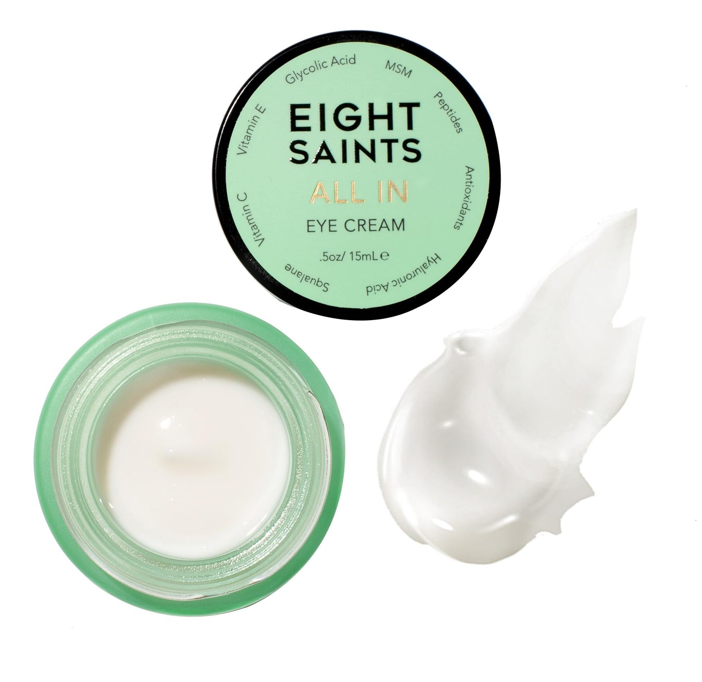 Eight Saints Skin Care All In Eye Cream, Natural and Organic Anti Aging Under Eye Cream to Reduce Puffiness, Wrinkles, and Under Eye Bags, Dark