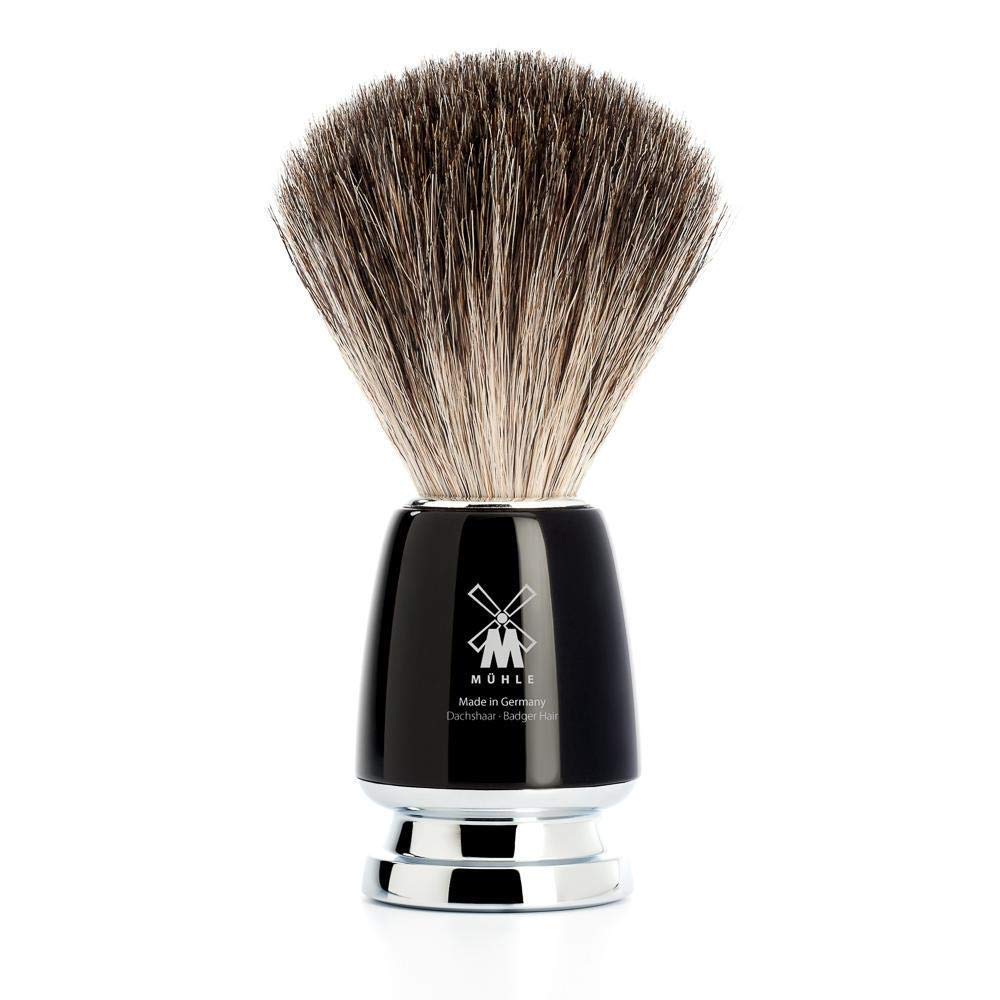 MÜHLE RYTMO Black 4-Piece Pure Badger 3-Blade Razor Modern Luxury Wet Shaving Set - Perfect for Every Day Use, Barbershop Quality Close Smooth Shave Beauty and Personal Care MÜHLE