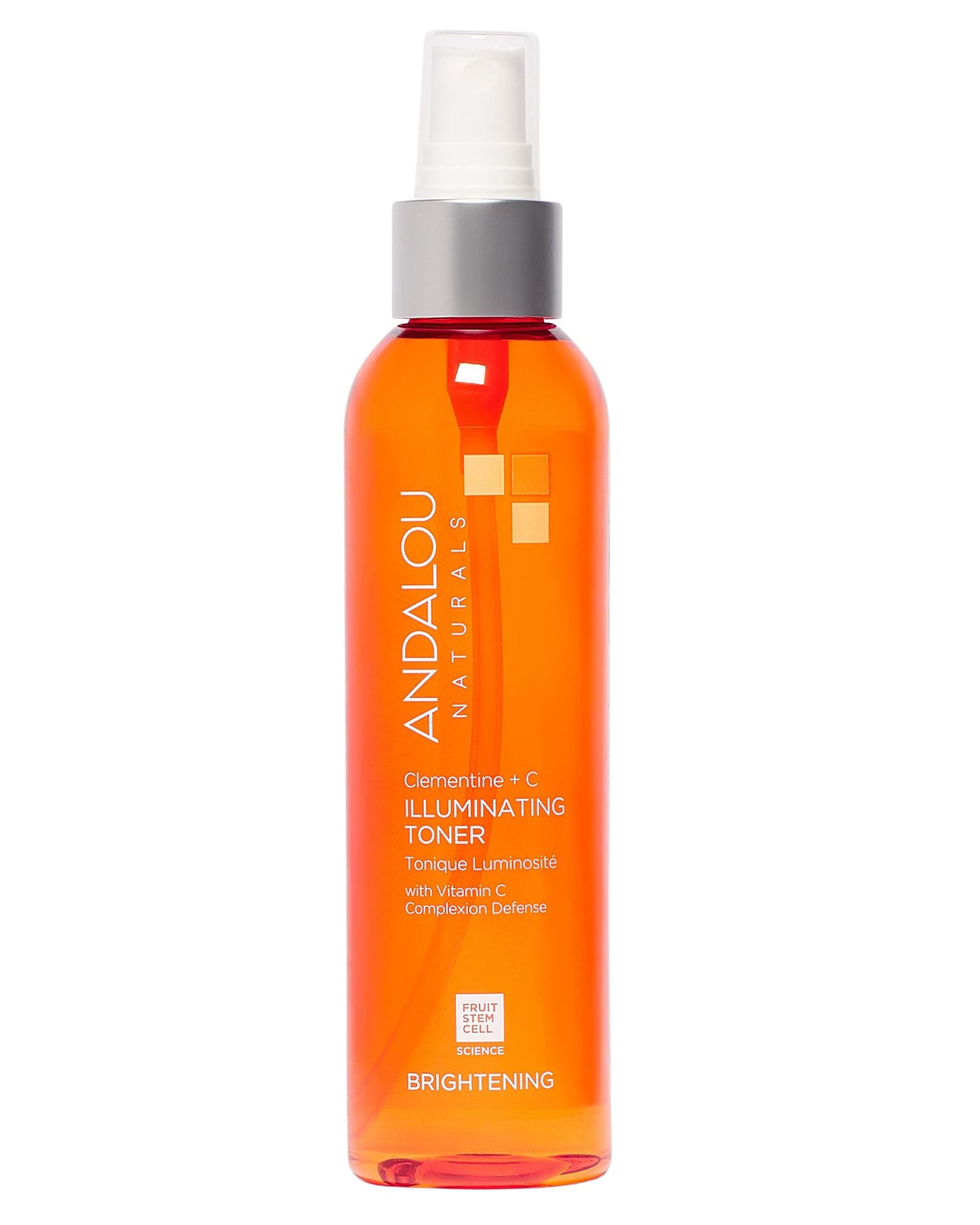 Andalou Naturals Illuminating Facial Toner Clementine + Vitamin C - Hydrating Face Mist Toner to Balance & Refresh Skin - with Fruit Stem Cell Complex
