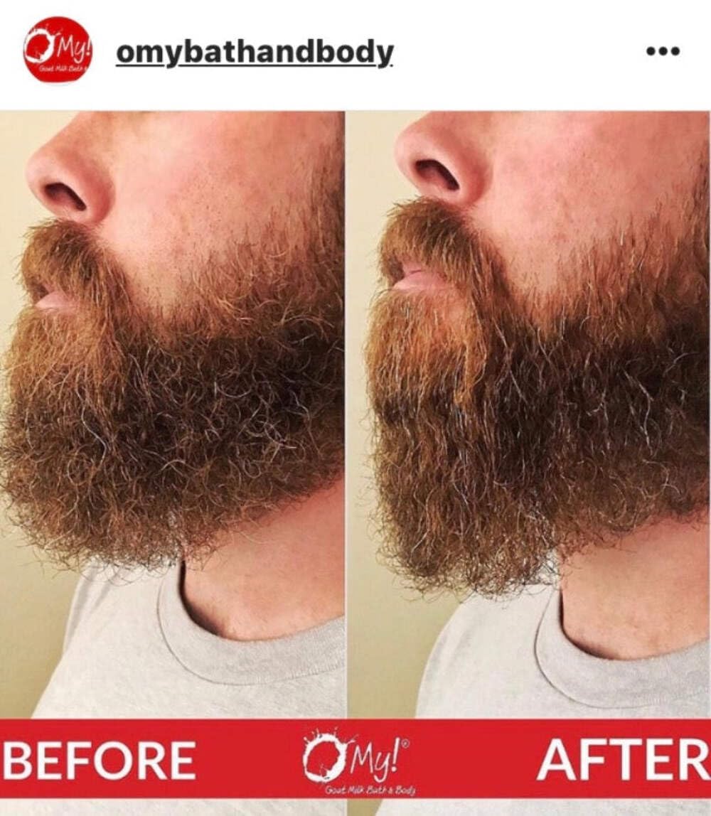 O My! Goat Milk Beard Balm 2oz - Tame those Grizzly Whiskers with Fresh Goat Milk - Free of Parabens & More - Handcrafted in USA Beauty and Personal Care O My!