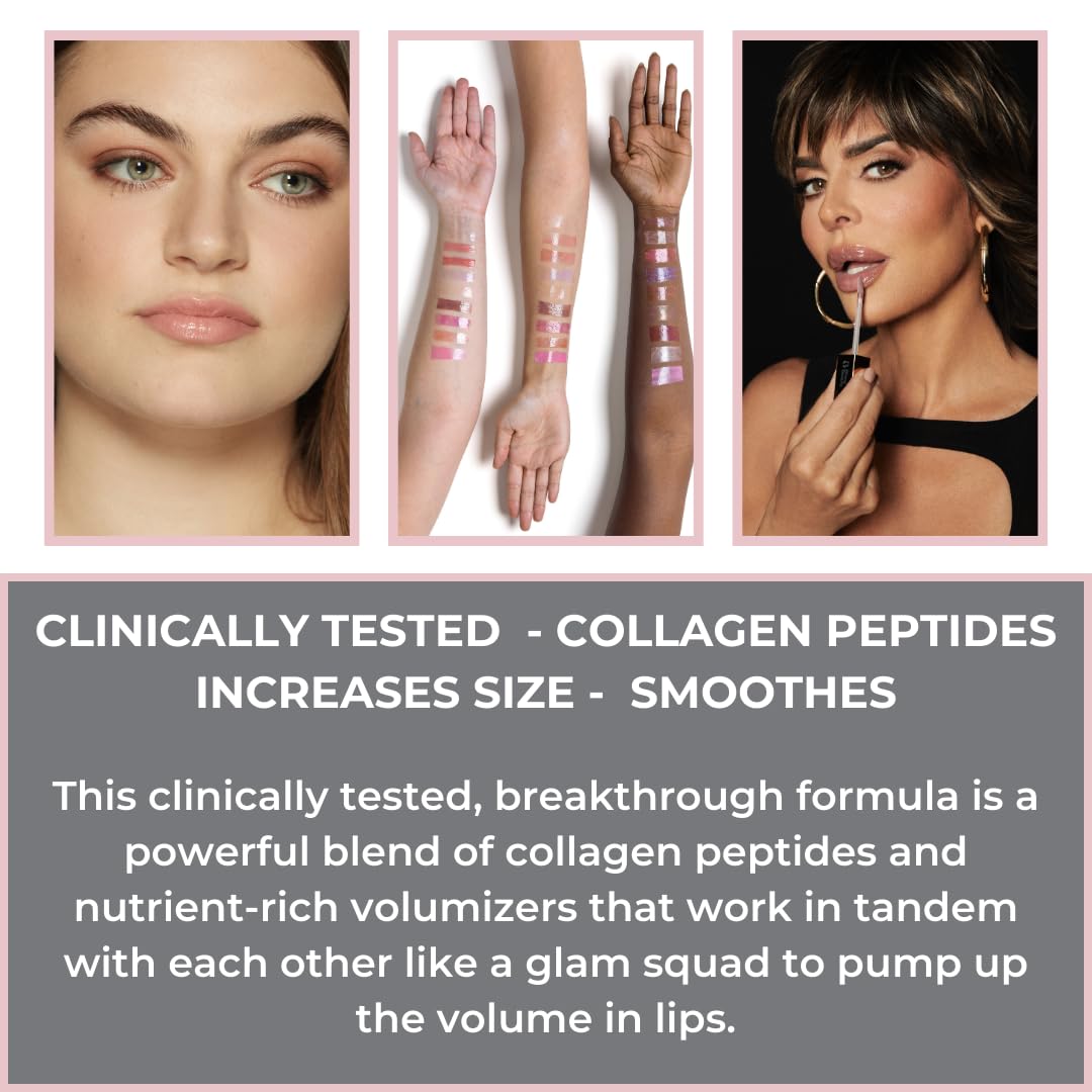 Rinna Beauty - Larger Than Life Lip Plumping Gloss - Attention Seeker - Vegan, Helps Boost Collagen, Increases Lip Volume, Elastin Production