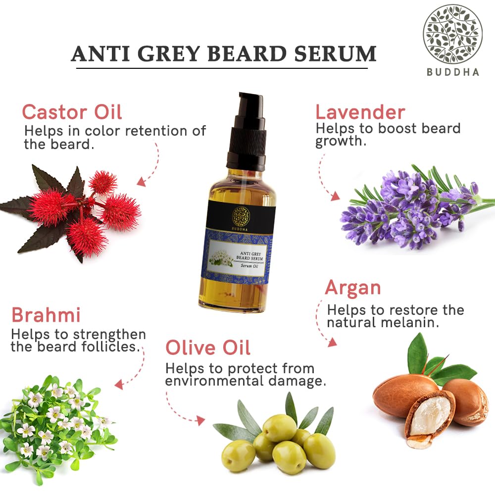 Buddha Natural Grey Beard Oil Serum - (3x25ml) Beauty and Personal Care Buddha Natural
