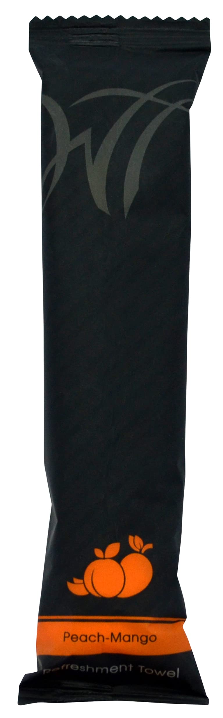 White Towel Services 8" x 8" inch Moist Cotton Towel Individually Wrapped - Peach-Mango Scent (Case of 50) - Single-Use Oshibori Style Cotton