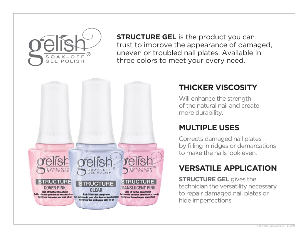 Gelish Self-Leveling Brush On Structure Gel - Translucent Pink, 15mL Beauty & Personal Care Gelish