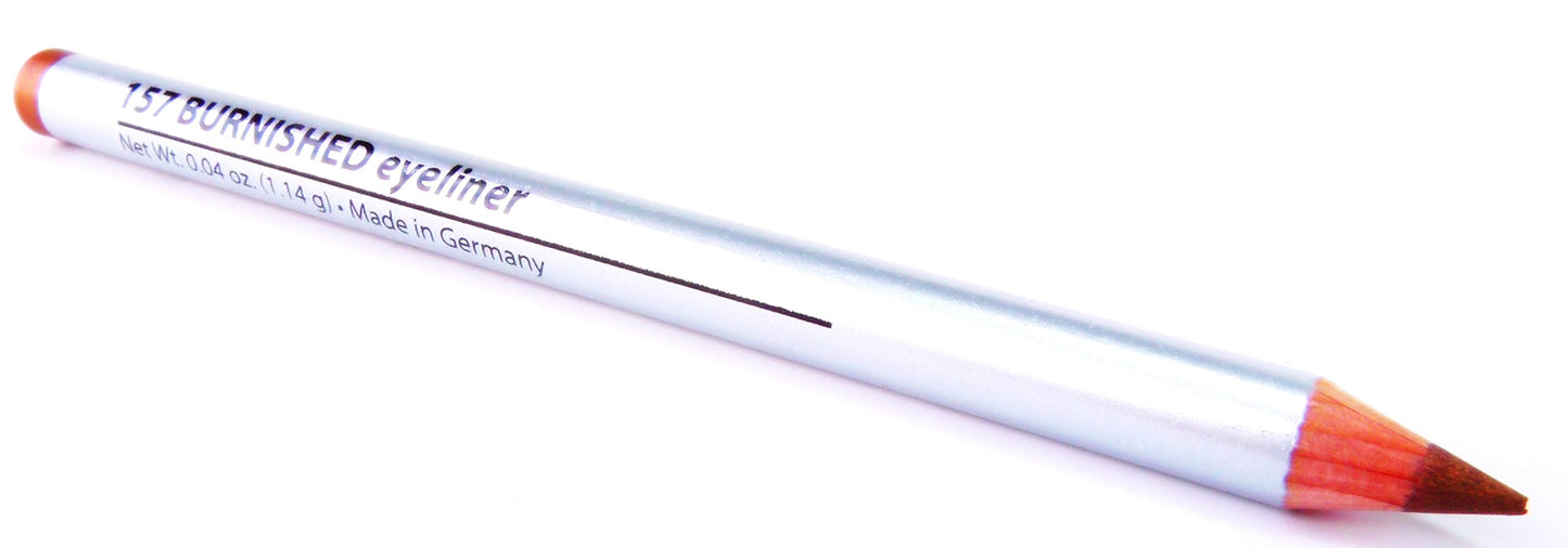 Pure Ziva Burnished Copper Red Gold Metallic Wood Eyeliner Pencil, HD Professional Eye Liner Smudge Proof Long Lasting Highly Pigmented No Animal