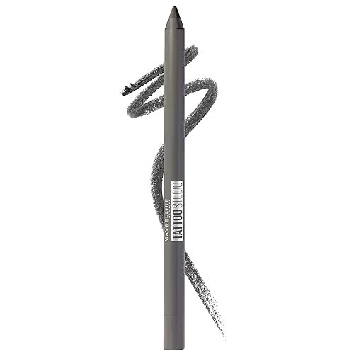 Maybelline TattooStudio Long-Lasting Sharpenable Eyeliner Pencil, Glide on Smooth Gel Pigments with 36 Hour Wear, Waterproof, Intense Charcoal, 1