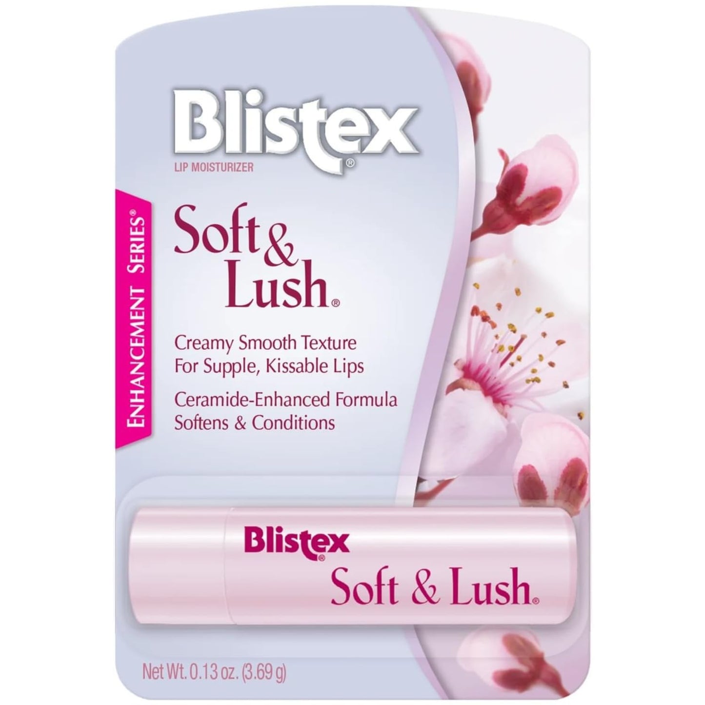 Blistex Soft & Lush Lip Protectant, 0.13 Ounce Tube - Softens & Conditions, Creamy Smooth Texture, Hydrating Lip Balm, Daily Lip Hydration,