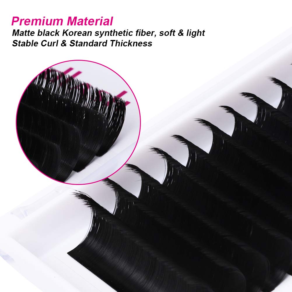 Volume Lash Extensions Easy Fan Eyelashes Extension 0.03 0.05 0.07 0.10 Thickness Rapid Blooming Self Fanning Eyelash Extensions Faux Mink Easy Fan Beauty and Personal Care FADLASH