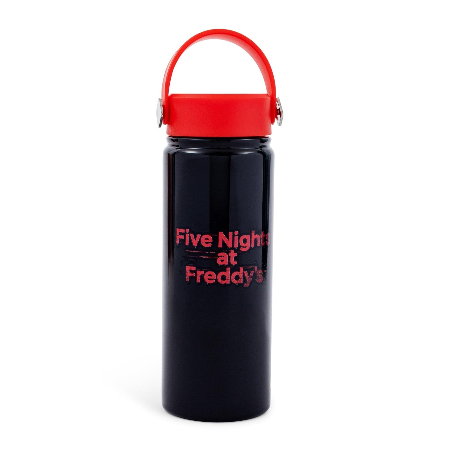 Silver Buffalo Five Nights at Freddy's “Let’s Party” Stainless Steel Water Bottle with Swivel Handle Featuring Freddy Fazbear, Chica, Bonnie