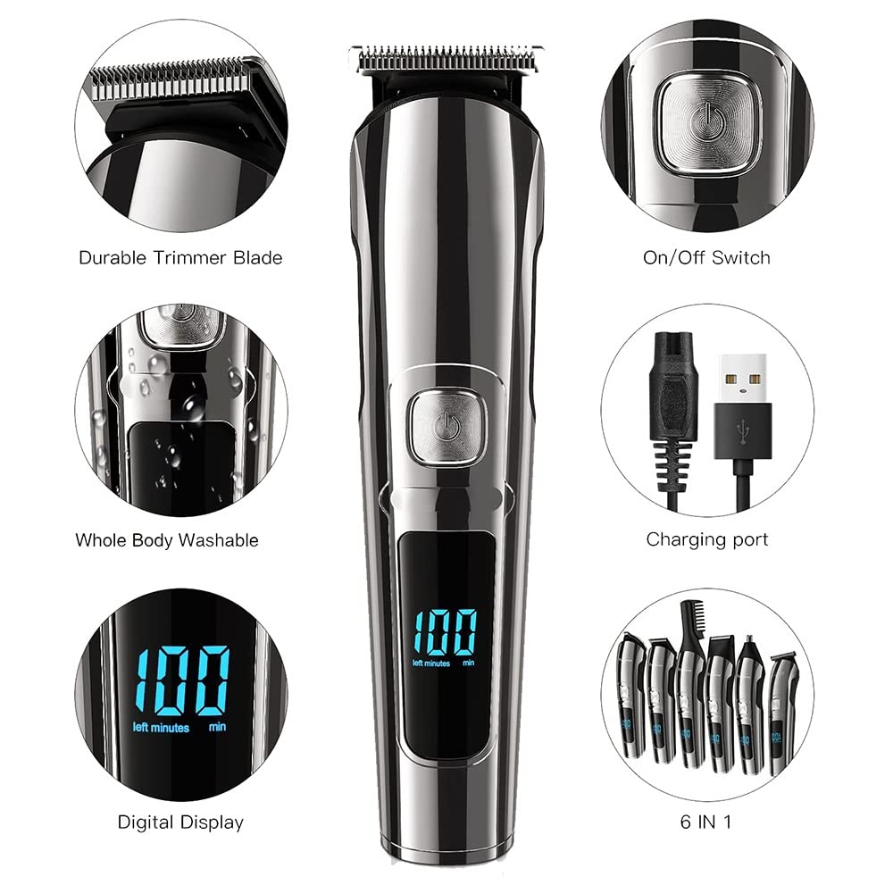 ZUIAI Hair Cutting Machine Clipper Multifunctional Trimmer for Men Nose Trimmer Beard Hair Clippers Professional Electric Hair Shaving Beauty and Personal Care ZUIAI