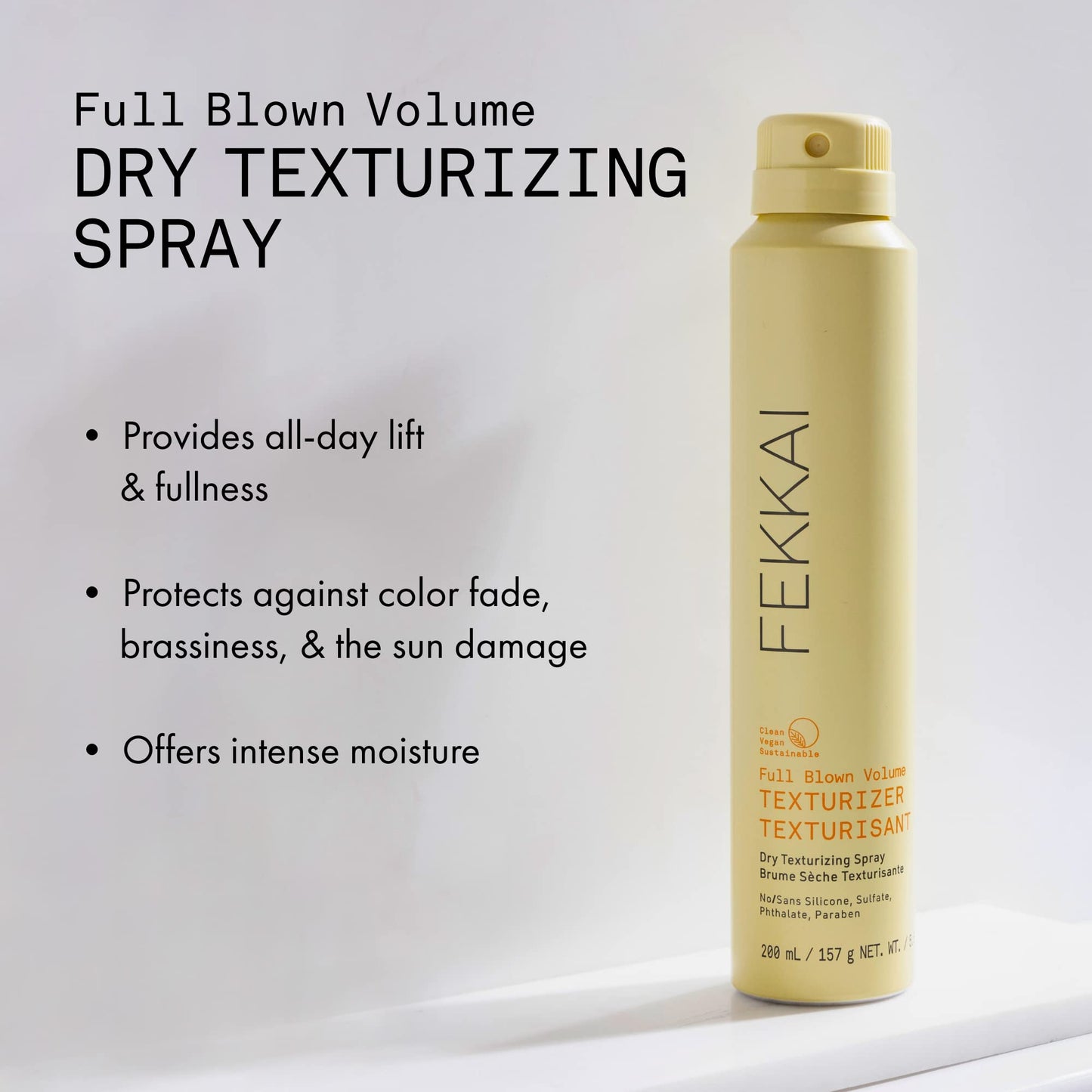 Fekkai Full Blown Volume Texturizer - 5.5 oz - Dry Texturizing Spray - Delivers 2X the Volume for Up to 8 Hours - Free of Sulfates, Parabens