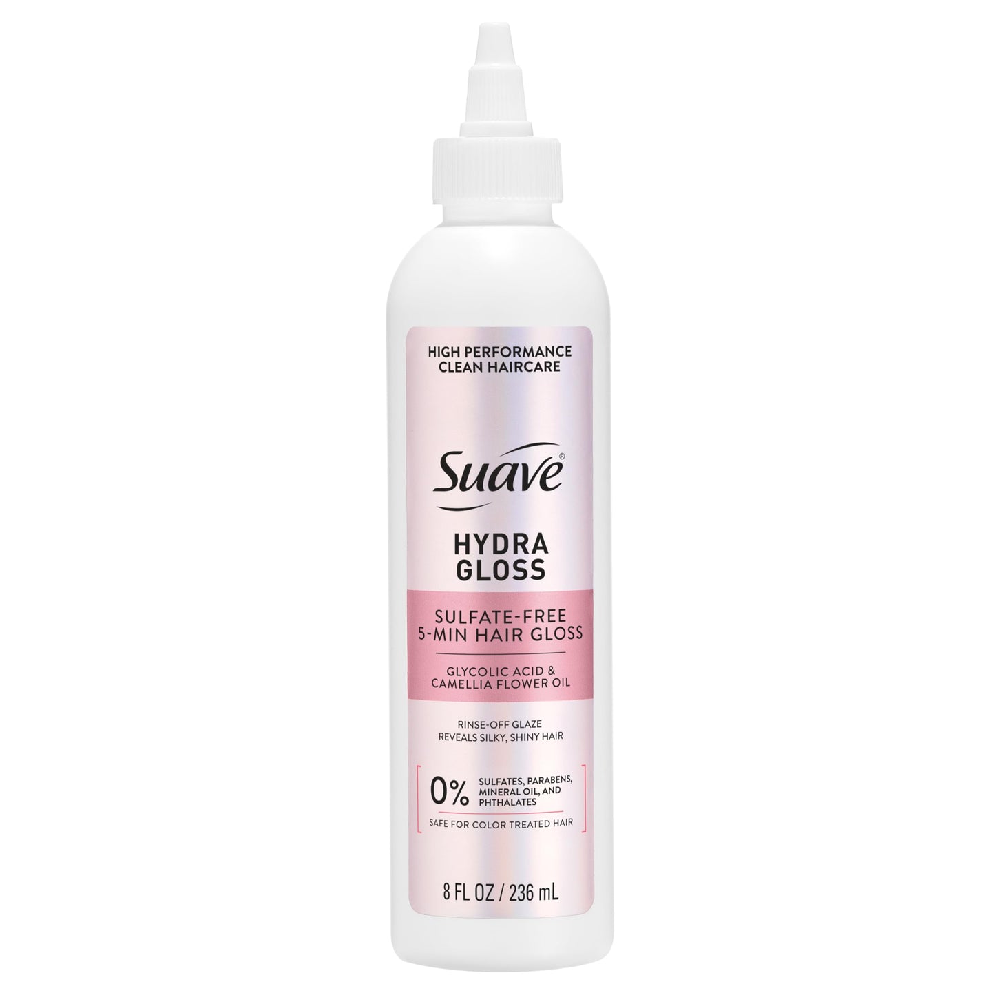 Suave Hydra Glossing Glazing Treatment for luminous glass shine in just 5 minutes, Sulfate-free, 8 oz