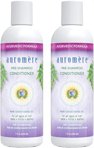 Auromere Ayurvedic Pre-Shampoo Conditioner - Vegan, Cruelty-Free, Non-GMO, Moisturizing, Paraben-Free, Sulfate-Free Conditioning Oil for All Hair
