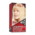 Revlon Permanent Hair Color, Permanent Hair Dye, Colorsilk with 100% Gray Coverage, Ammonia-Free, Keratin and Amino Acids, 03 Ultra Light Sun Blonde
