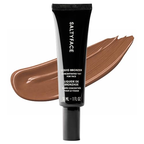 SALTYFACE - Liquid Bronzer - Concentrated Tint for Face - Universal Shade - Bronzing Drops - Helps Even Skin Tone - Lightweight - Hyaluronic Acid