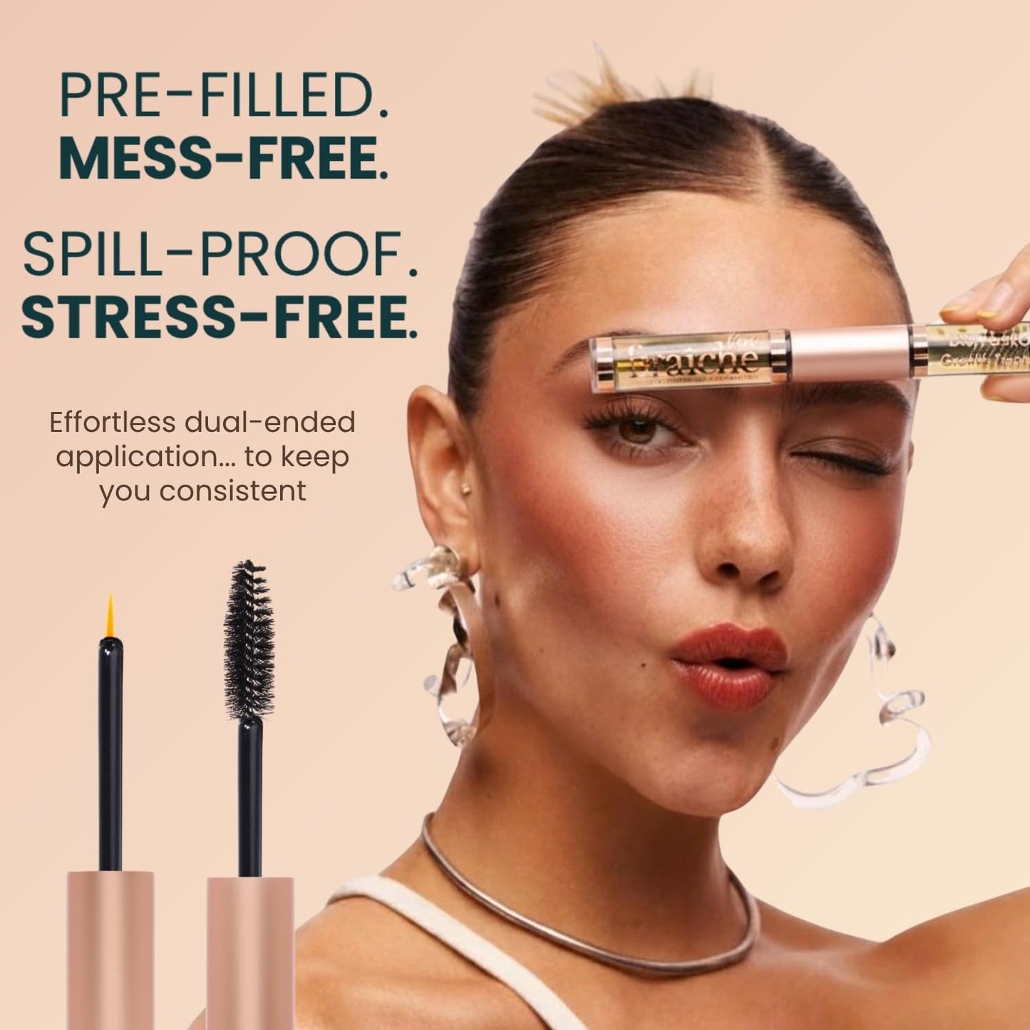 USDA Organic Castor Oil Lash Serum - Cold Pressed Castor Oil Eyelash Growth Serum with Mascara Tube - Eyelash Treatment and Conditioner Beauty and Personal Care Live Fraiche