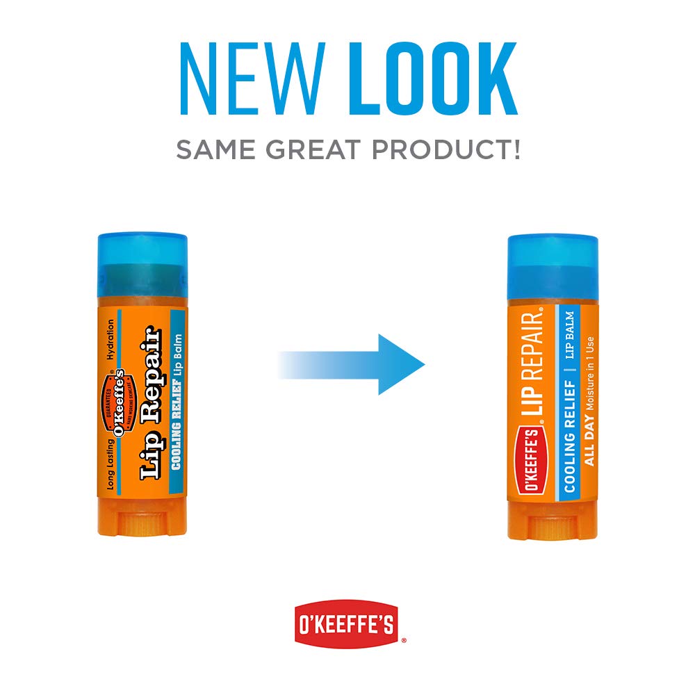 O'Keeffe's Cooling Relief Lip Repair Lip Balm for Dry, Cracked Lips, Stick, (Pack of 8) Beauty and Personal Care O'Keeffe's