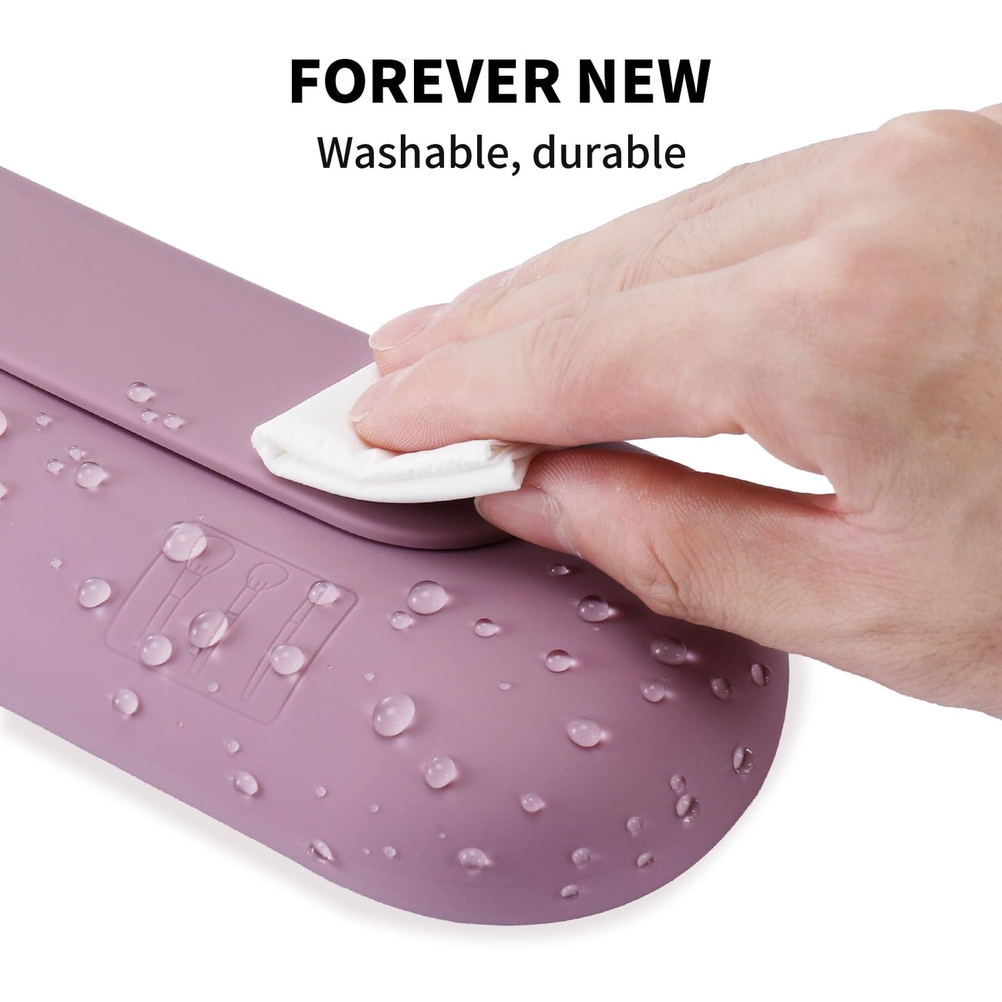 AGIKET Silicone Makeup Brush Holder Travel Cosmetic Bag:Soft Portable Cosmetic Face Brushes Holder with Upgrade Anti-Fall Out Magnetic Closure, Large Beauty and Personal Care AGIKET