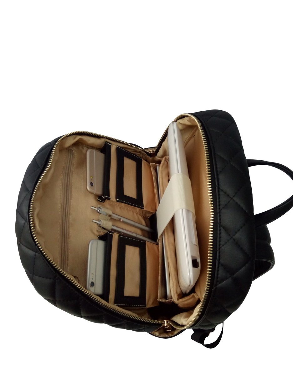 SANDY LISA Backpack Bag Designer Lightweight Gold Trim Women Laptop Compartment