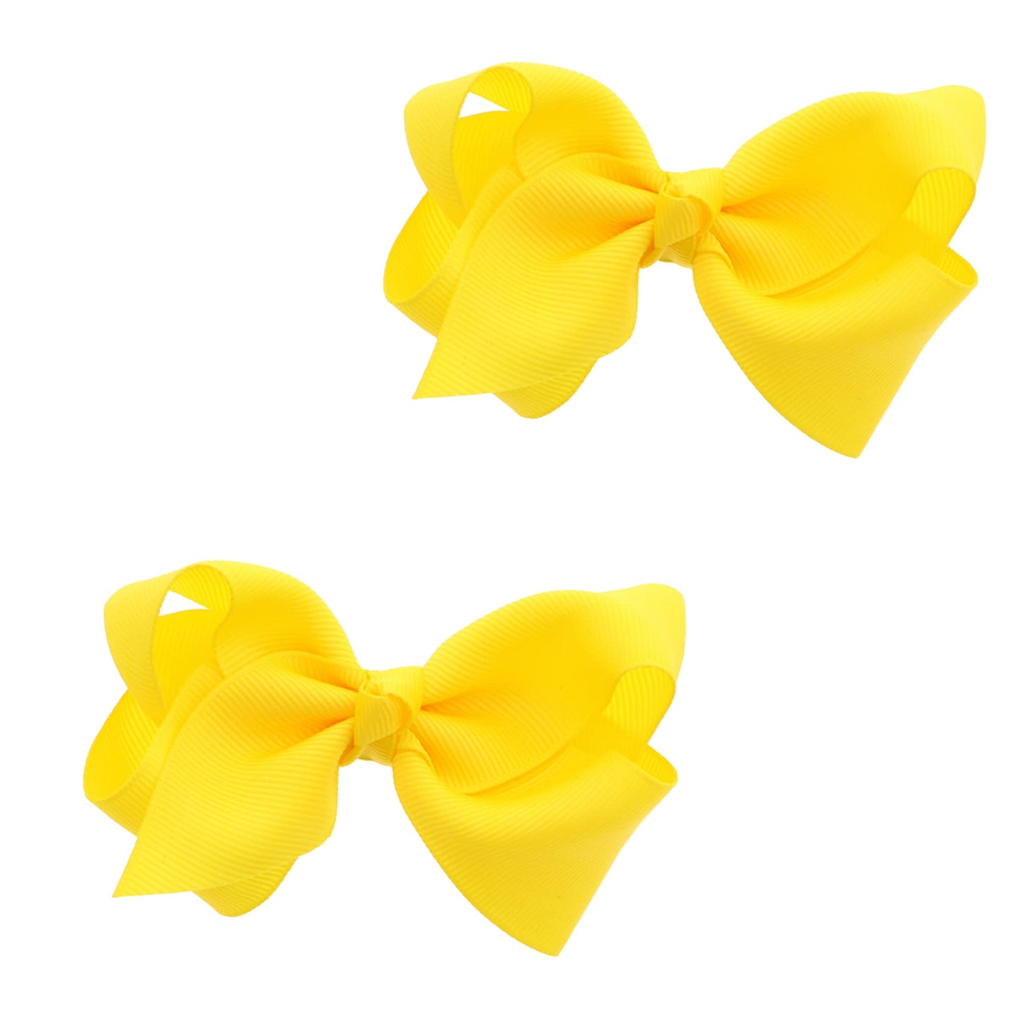 3 Inch Grosgrain Bow for Little Girls- Set of 2 (Sunshine Yellow) Beauty and Personal Care Motique Accessories Default Title