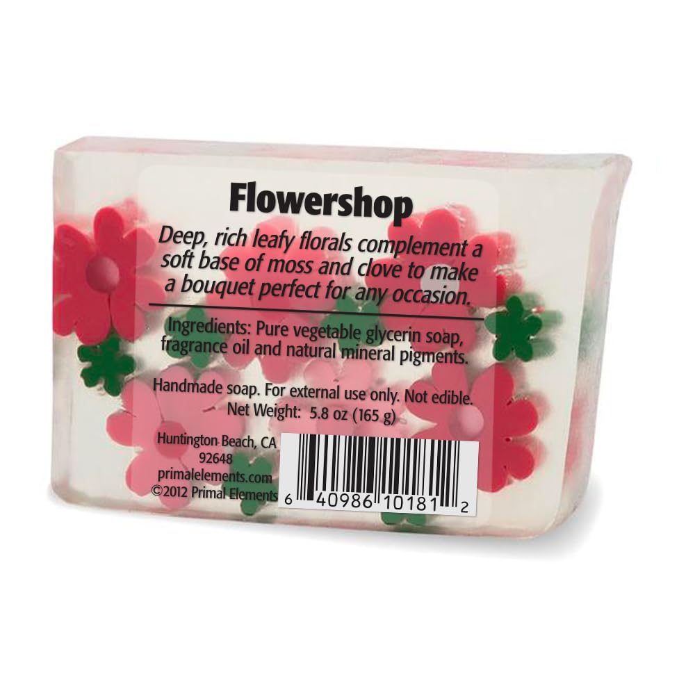 Primal Elements Glycerin Bar Soap | Helps All Skin Types, Sensitive, Oily & Dry Skin | NO PARABENS, VEGAN, GLUTEN FREE, 100% VEGETABLE BASE
