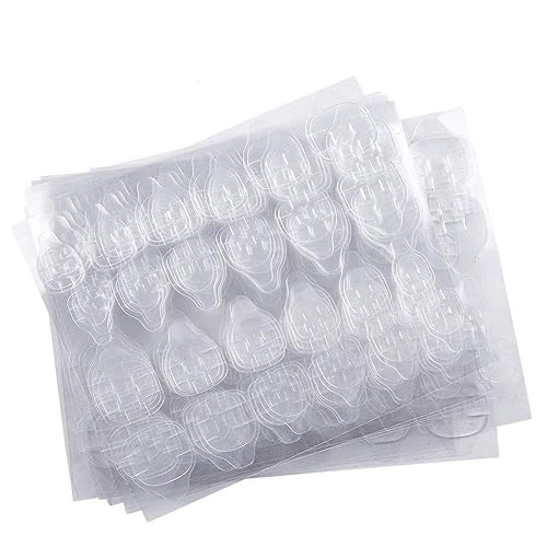 EBANKU 50Sheets Nail Adhesive Tabs, Double-Side Nail Glue Stickers for Press on Nail Sticky Tabs Waterproof Breathable Jelly Adhesive Tabs Manicure