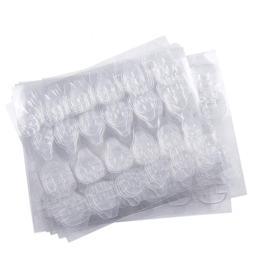 EBANKU 50Sheets Nail Adhesive Tabs, Double-Side Nail Glue Stickers for Press on Nail Sticky Tabs Waterproof Breathable Jelly Adhesive Tabs Manicure