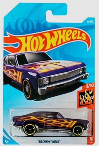 Hot Wheels 2018 50th Anniversary HW Flames '68 Chevy Nova 32/365, Purple