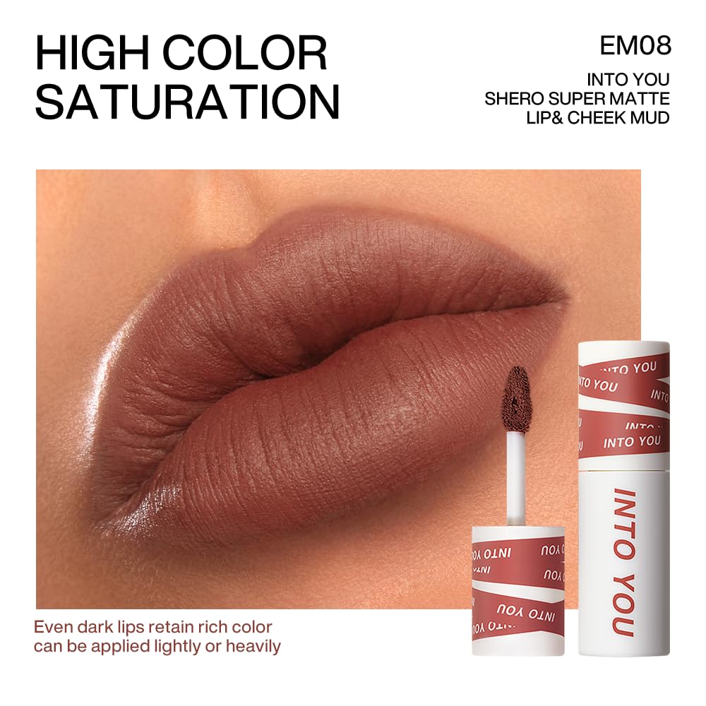 INTO YOU Matte Lipstick, Super Stay Lipcolor for Women, Waterproof, Long Lasting Lip Stain, High Impact Lip Clay with Lightweight Lip Mud Texture