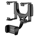 Scosche SUHRM Rear View Mirror Phone Holder, 360° Rotatable Rearview Mirror Cell Phone Car Mount, Cellphone Stand Compatible with iPhone…