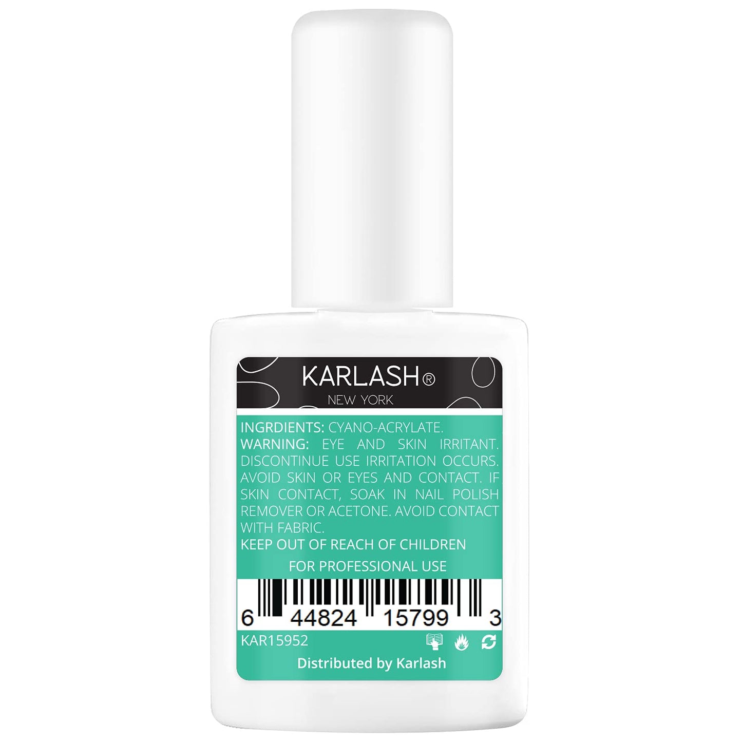 Karlash Professional Dip System Brush On Glue Gel 0.5 oz & Resin Gel Glue Activator 1 oz.