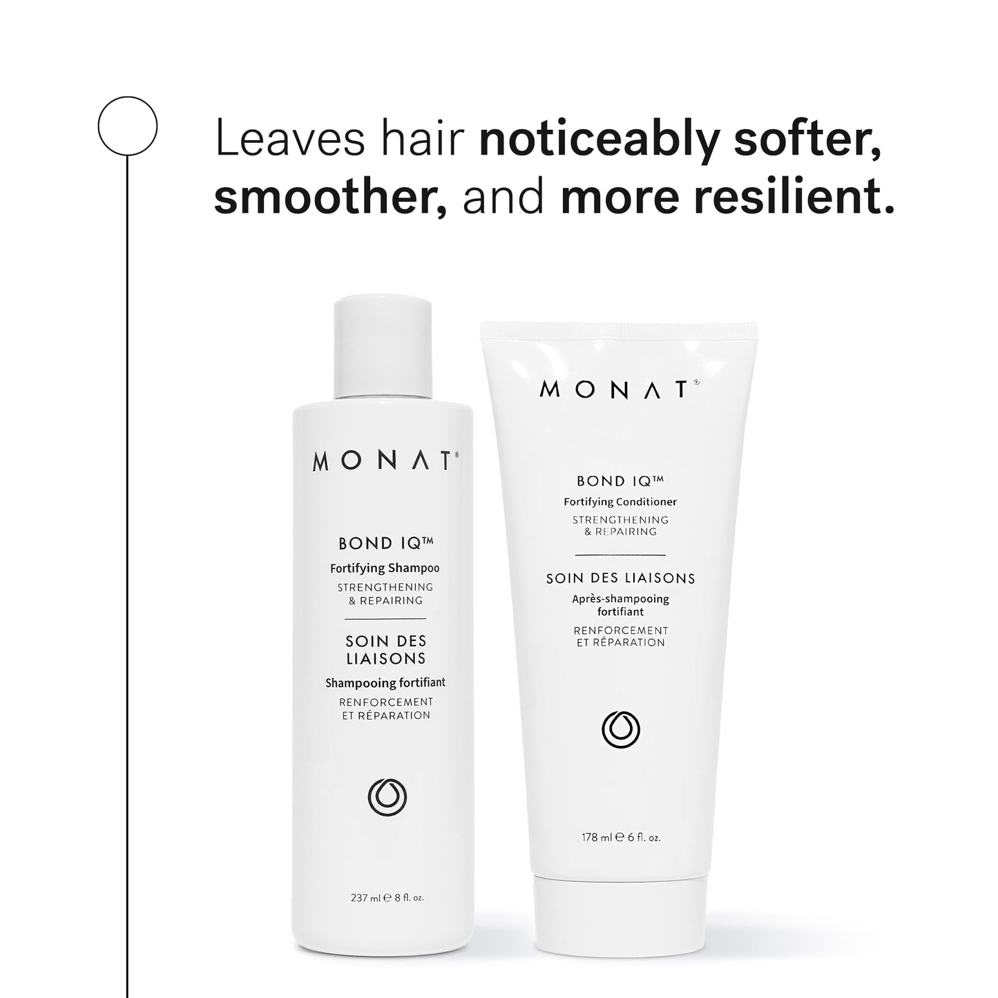 MONAT BOND IQ™ Shampoo & Conditioner Set - Strengthening & Repairing Duo with Biomimetic Peptide Technology, Lupin Protein & Baobab Extract
