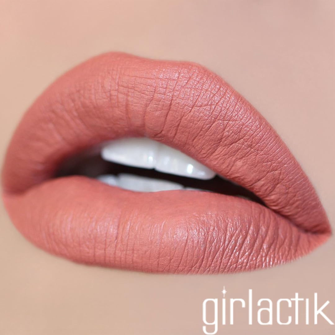 Girlactik Long Lasting Matte Lip Paint Liquid Lipstick in Allure- Long wearing, Smooth Application, Pigmented, Non-Crack Formula, Lightweight, 7.5 ml
