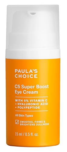 Paula's Choice C5 Super Boost Eye Cream for Dark Circles, Puffy Eyes, Fine Lines & Crow’s Feet, Eye Repair Cream with 5% Vitamin C, Hyaluronic Acid